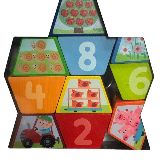 HABA Numbers Farm Counting & Stacking Wooden Blocks 305158 - Picture 2 of 4